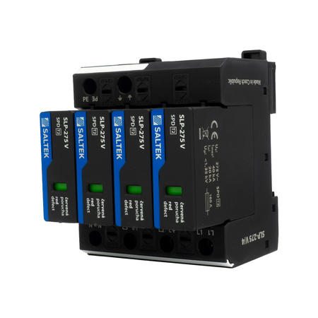 Überspannungsableiter Typ 2 40kA SLP-275 V/4 bis 350V DC für Hutschiene Überspannungsschutz Blitzschutz für Niederspannung Varistortechnologie A01722