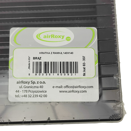 Schräggitter mit Insektenschutznetz quadratisch 14cm x 14cm braun AirRoxy 02 02-337