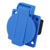 Einbau Anbau Steckdose 16A dänisch System 230V blau rückw. Anschluss PCE 1030-0b PCE 1030-0B