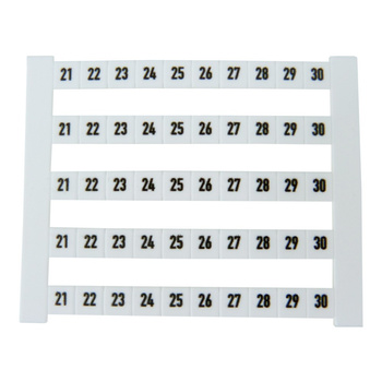 DEK5FWZ Klemmenmarkierer Markierungen 21-30 5Streifen Weidmüller 0523060021