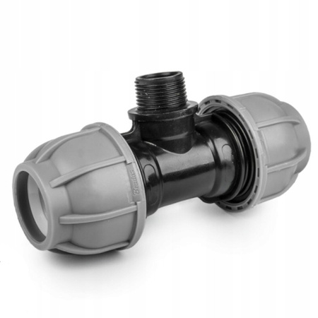 T-Stück für PE Rohr 20mm AG 1/2" Verbinder BRADAS DSRA10T20M12