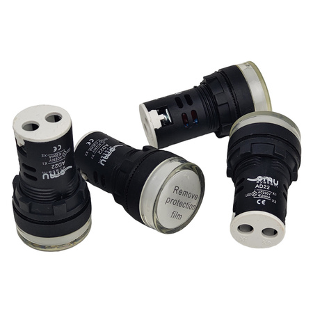 XBS LED Leuchtmelder weiß Kontrolleuchte Signal- Lampe Licht 22mm 230V AD22-WHITE230