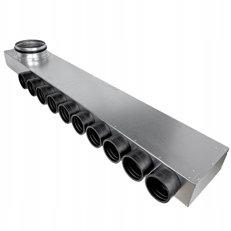 Lüftungsverteiler Verteilerkasten 10x75 Ø200 Wohnraumlüftung Luftverteiler E-KRRR-10x75/200-OC