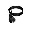 Anschlusskabel 4,5m mit geradem Stecker TYP E 230V 16A 2×1 mm² H05RR-F PP-21 Schwarz W-97190