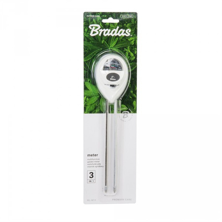 3 in 1 Boden-Feuchtigkeitsmessgerät Hydrometer Garten OVAL WHITE LINE WL-M12