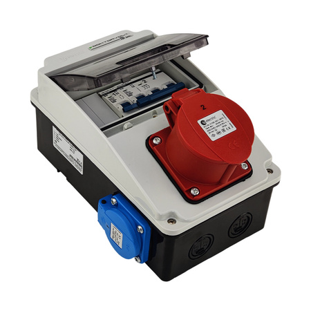 Wandverteiler XS-S 16A 2x230V IP44 Stromverteiler Komplett Verdrahtet Doktorvolt DV-2144-F