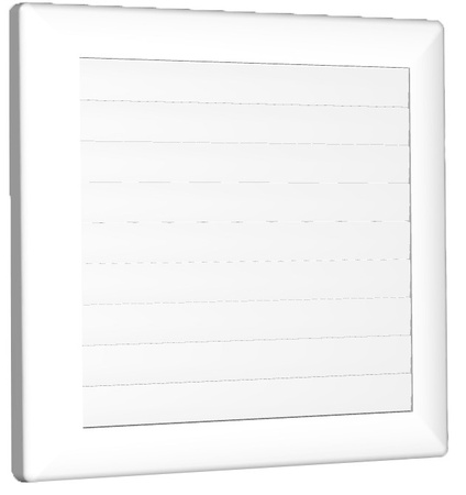 Lüftungsgitter Lamellen verschließbares 140x140mm weiß 02-344
