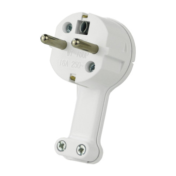 Flachstecker Extra Flach Stecker Schukostecker 230V UniSchuko weiß WT- 16UP (BI) TIMEX WT-16UP (BI)