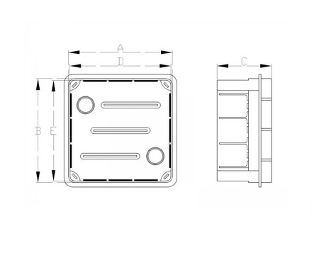 Abzweigkasten Klemmkasten mit Deckel Abzweigdose UP Pp/t 1E-P 6380