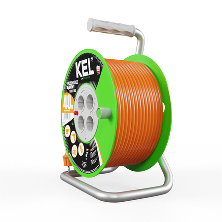 Kabeltrommel 40m 4 Steckdosen 230V 16A Schuko 3680 W W-97541