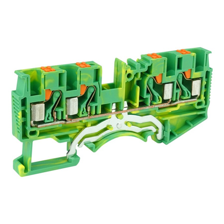 Schutzleiter-Reihenklemme 4mm2 4-Leiter gelb-grün Erdungsklemme DS4-QU-PE-01P-1C-00