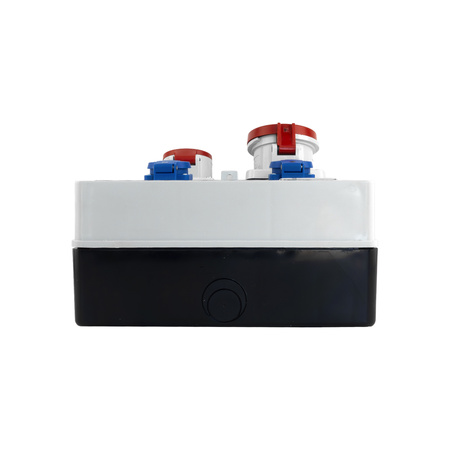 Baustromverteiler Unbestückt TD 63A Stromverteiler 16A 2x230V Mennekes Steckdosen Doktorvolt DV-2244-D