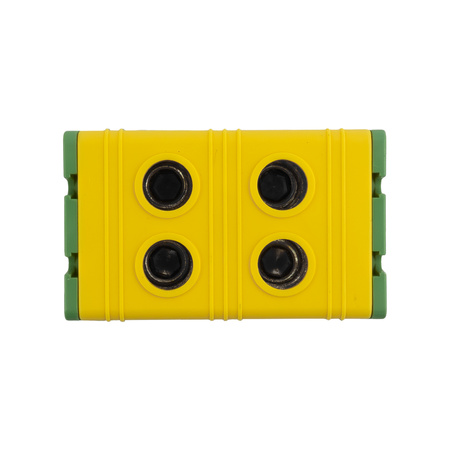 Universalklemme UK 35/2 PE gelb-grün Leitungsklemme Anschlußklemme 4 Klemmstellen 2,5–35mm2 Pollmann 209 2090223
