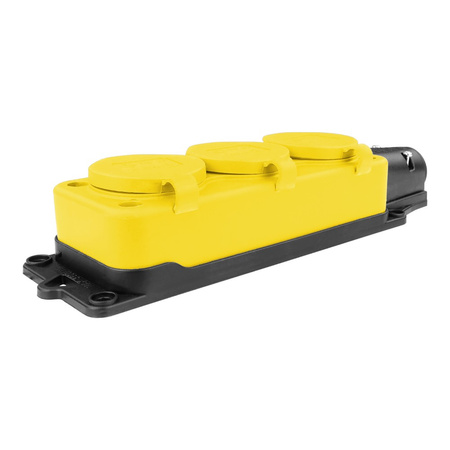 Steckdosenleiste Mehrfachsteckdose 3-fach Aussen Schuko gelb 3101-308-0700