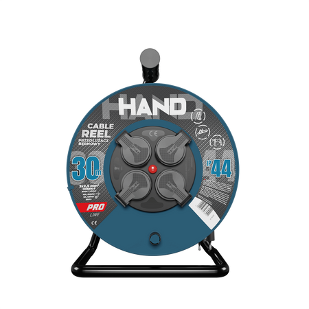 Kabeltrommel HAND PRO 30m 4x Steckdosen 230V IP44 H05RN-F 3x2,5 mm² W-96318