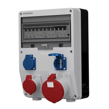 Stromverteiler TD-S/FI 1x63A 1x16A 2x230V Baustromverteiler Doktorvolt DV-2268-D