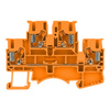 Reihenklemme 2.5mm2 4 Leiter Doppelstockklemme Etagenklemme Orange DSKK2.5-01P-15-00A(H