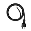 Anschlusskabel 10m IP44 mit geradem Stecker 250V 16A 3x1,5 mm² H05RR-F PP-40H Schwarz W-97536