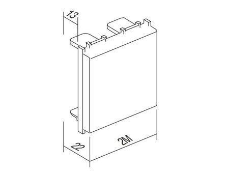 Blindblende Modul Blende 2M Verschlusskappe schwarz TM22SB PD12 Einsatz 8733