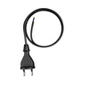 Anschlusskabel 4m mit geradem Stecker TYP E 230V 16A 2×1 mm² H05RR-F PP-21 Schwarz W-97189