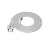 Anschlusskabel 1,5m IP44 mit geradem Stecker 250V 16A 3x2,5 mm² H05VV-F PP-40H Weiß W-98389