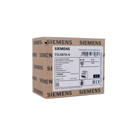 SIEMENS Überstromschalter 5SL6616-6 9707