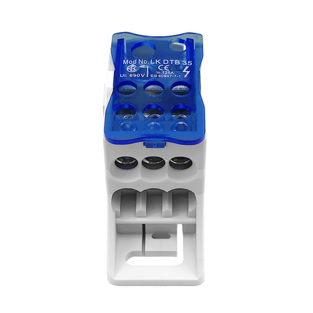 Verteilerblock LK DTB 35 Klemmblöcke mit Schraubanschluss Verteilung Block Elektro Becov ULK035