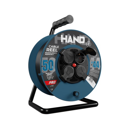 Kabeltrommel HAND PRO 50m 4x Steckdosen 230V IP44 H05RN-F 3x1,5 mm² W-96307