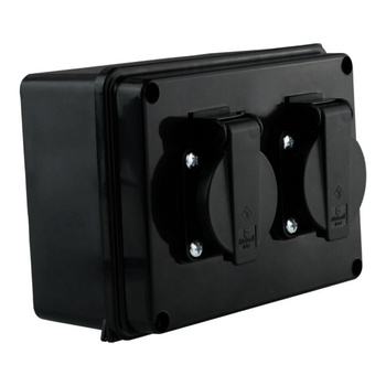 Wanddose 2x 230V Schuko IP54 Stromverteiler Wandverteiler Marlanvil 6.82105