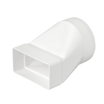 Rundrohr Flachkanal Verbinder 110x55mm ø100mm Übergangsstück airRoxy 02-401