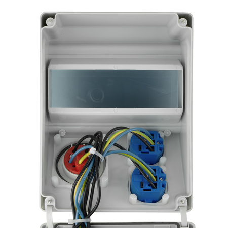 Stromverteiler 16A 2x230V CEE LS FI-Schalter Baustromverteiler Schuko Walther Werke 6920117