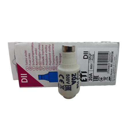 1 Stück Sicherungseinsatz Schmelzsicherung ETI Porzellan Sicherung DII DZ/gF 20A/500V 002312106
