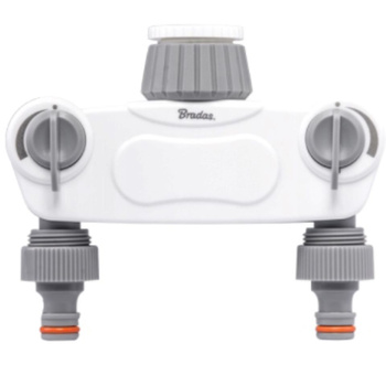 2-Wege-Verteiler mit Ventilen am Wasserhahn 1" mit Reduktion auf 3/4" WL-3032K