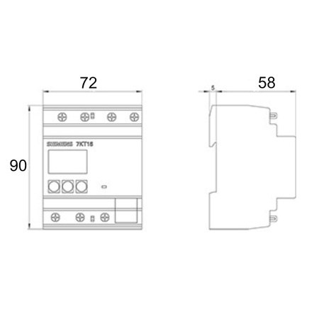 Stromzähler LCD 3-phasig 80A MID SENTRON Messgerät Siemens 7KT1671