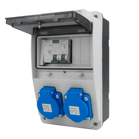 Baustromverteiler Wandverteiler Stromverteiler XS-S/FI 2x230V Siemens Schutz Komplett DV-5527-D