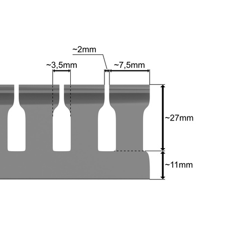 Verdrahtungskanal 120x40 mit Deckel ca.1m EC ECS12040