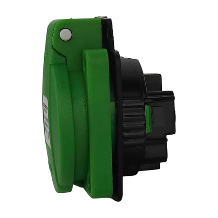 Einbausteckdose 230V 16A IP54 Steckdose Anbausteckdose grün SCHUKO System TpE 3101-310-1100