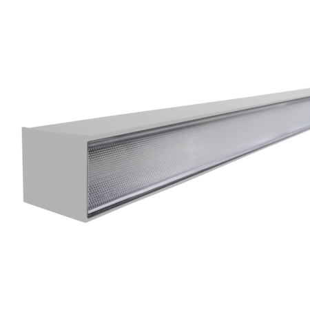 LED Hängeleuchte 113cm 30W 4000K 230V Bürolampe Lampe QUALIS silber Bemko 90-06A-1A