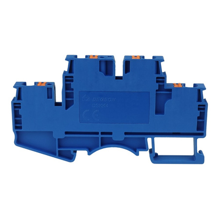 Reihenklemme 4mm2 4 Leiter Doppelstockklemme Etagenklemme Blau DSKK4-01P-12-00A(H)