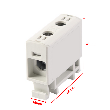 Hauptleitungsklemme Anschlussklemme ETB 35/1 Al/Cu Universalklemme elektroinstallation 2 Löcher Elektro Becov UK1035.21
