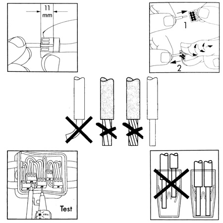 Klemmverbinder Steckverbinder Wago Schnellverbinder 2x0,5-2,5 mm² für Installationsdosen WAGO 1 Stück 1-2273-202