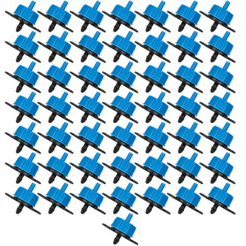 50x Tropfer mit Strömungslabyrinth 2l/h Außgang Emitter 4mm Micro Bewässerung DSE-TOD02-50