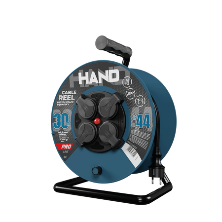 Kabeltrommel HAND PRO 30m 4x Steckdosen 230V IP44 H05RN-F 3x2,5 mm² W-96318
