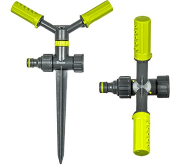 2-Arm Kreisregner mit Erdspieß Sprinkler bis 153m² Bewässerung Rasensprenger LIME LINE BRADAS LE-6106