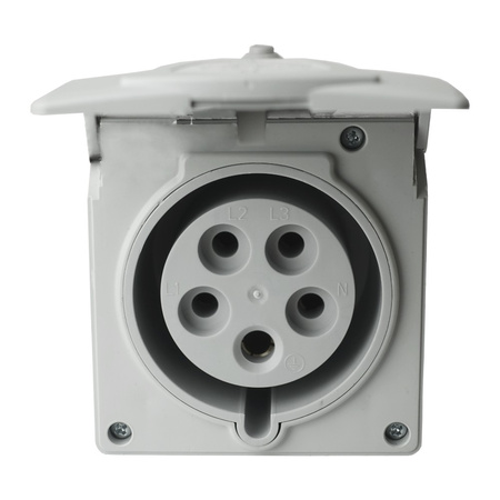 CEE Wandsteckdose mit Aufbaugehäuse 32A 400V 5P IZVN 3253