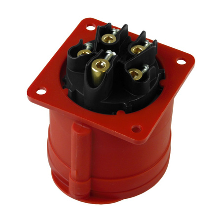 Anbausteckdose 32A/5P Einbausteckdose gerade 6h 400V IP44 rot Typ325 PCE 325-6