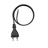 Anschlusskabel 3m mit geradem Stecker TYP E 230V 16A 2×1 mm² H05BQ-F PP-21 Schwarz W-98575