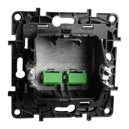 Glasfasersteckdose 2xSC/APC schwarz Niloe Step 863571