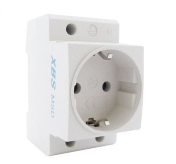 XBS Schukodose Einbausteckdose hutschiene Steckdose MSD Schuko für Hutschiene MSD SCHUKO
