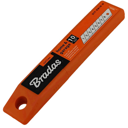 Abbrechklingen 18mm Ersatzklingen Cuttermesser 8 Segmente Klingen 10 Stück Bradas Cutterklingen DIY-KN18-N